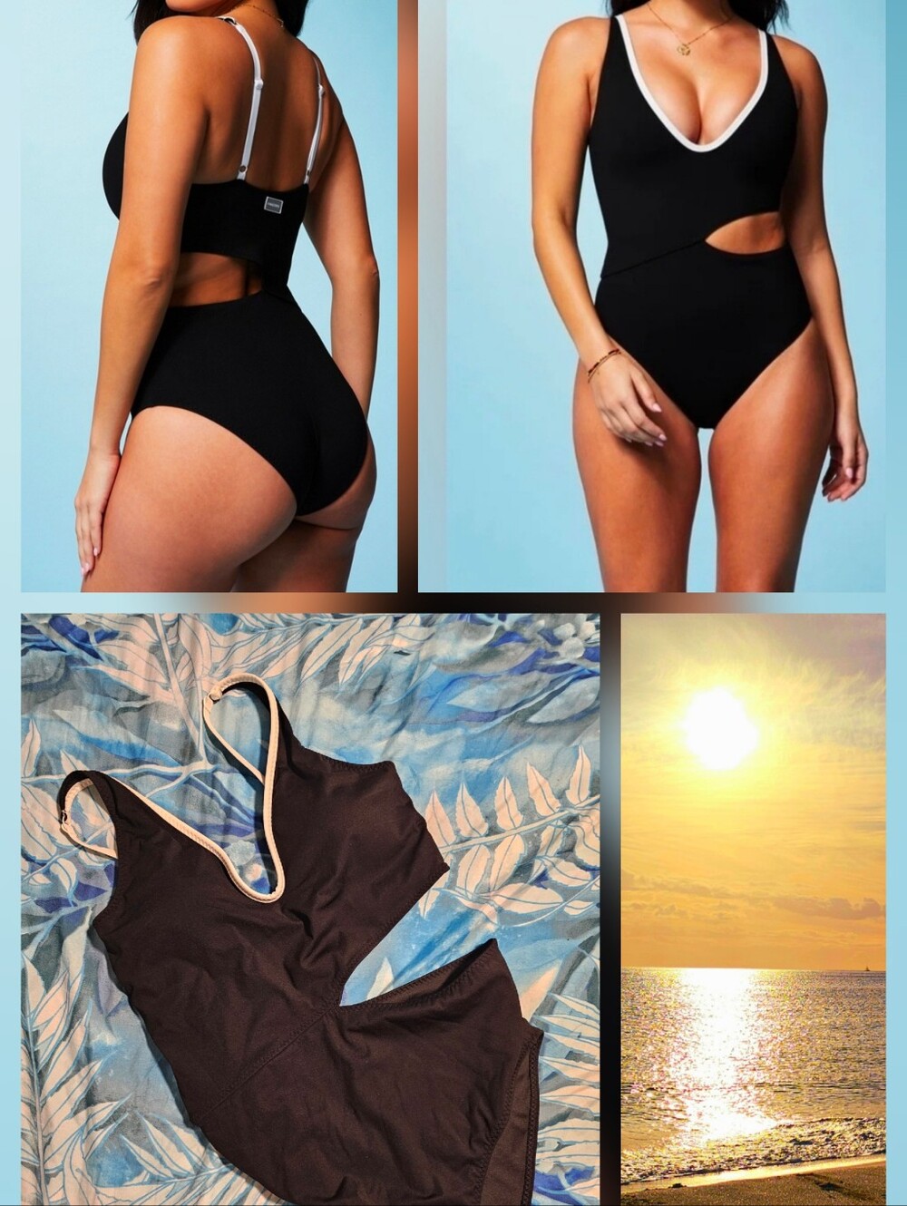 Fabletic's Seaside Cutout One-Piece Swimsuit L